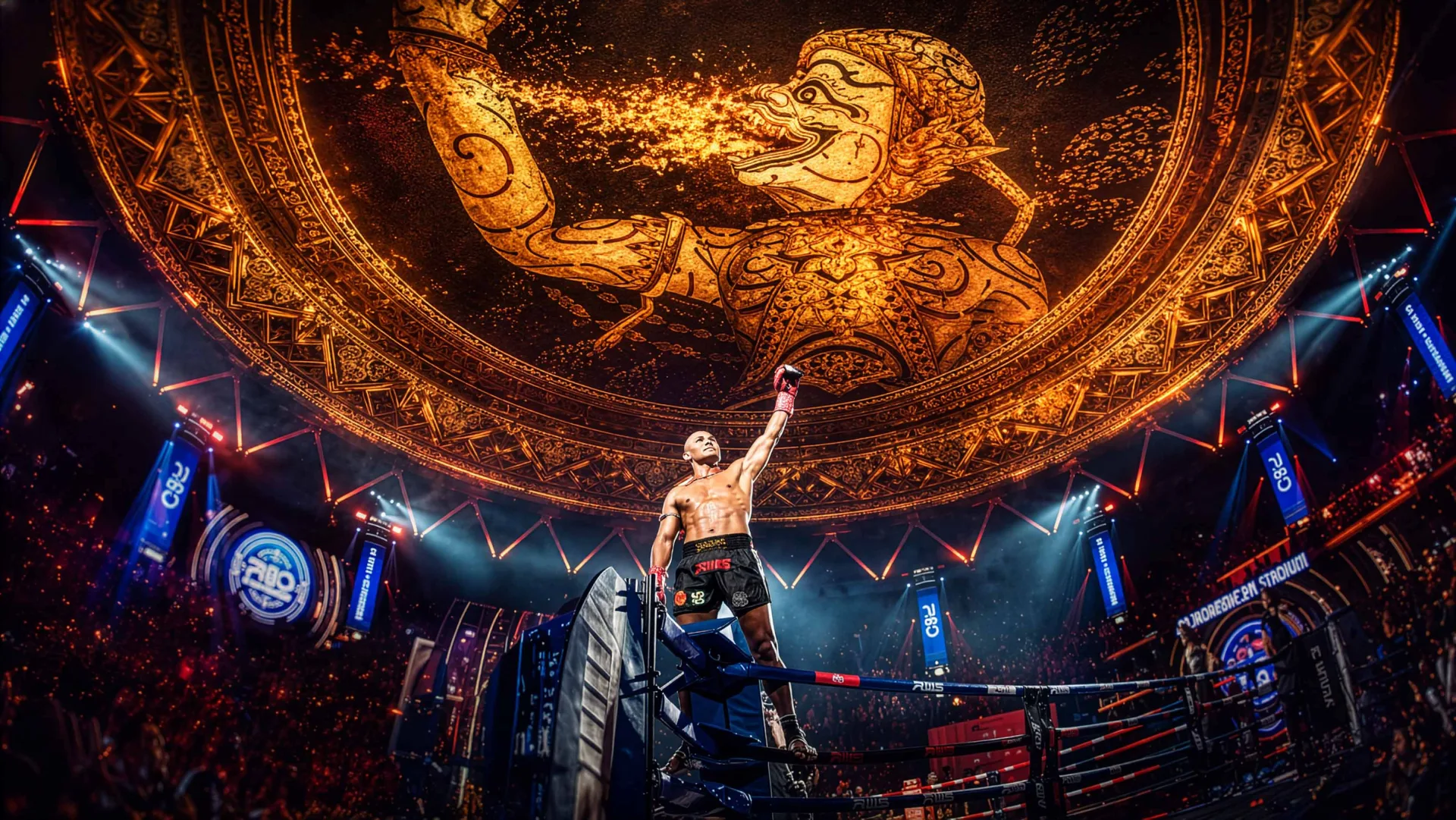 Rajadamnern Stadium Bangkok — fight night atmosphere