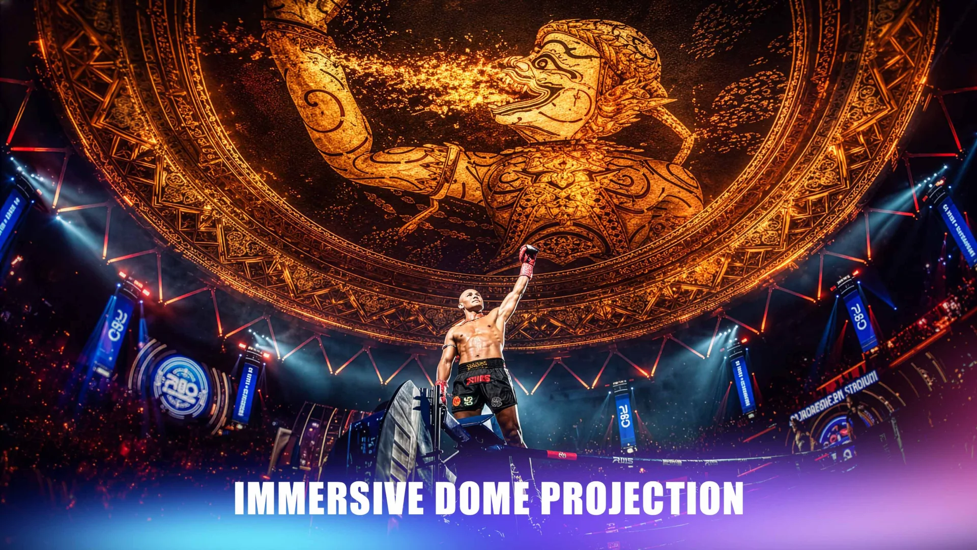 Rajadamnern Stadium dome projection